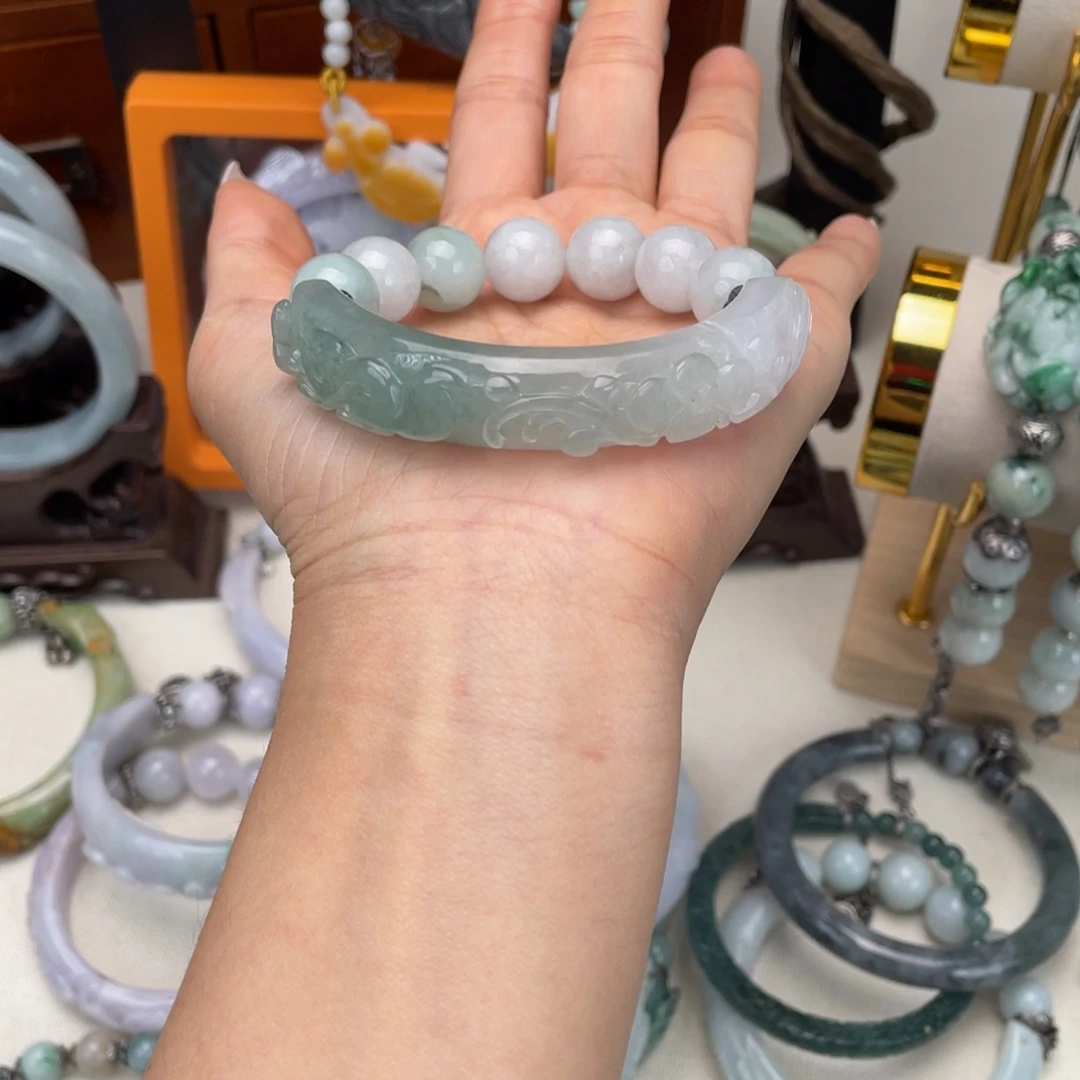 *****翡翠未镶嵌手链手镯