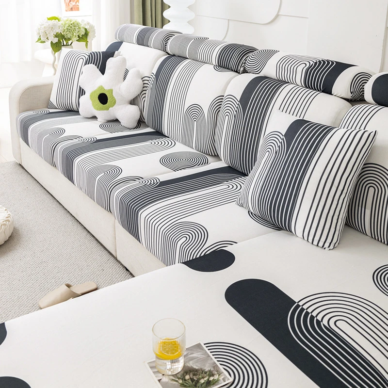 夏季冰丝沙发套罩防猫抓2025新款高级感沙发笠盖布夏天全包万能套