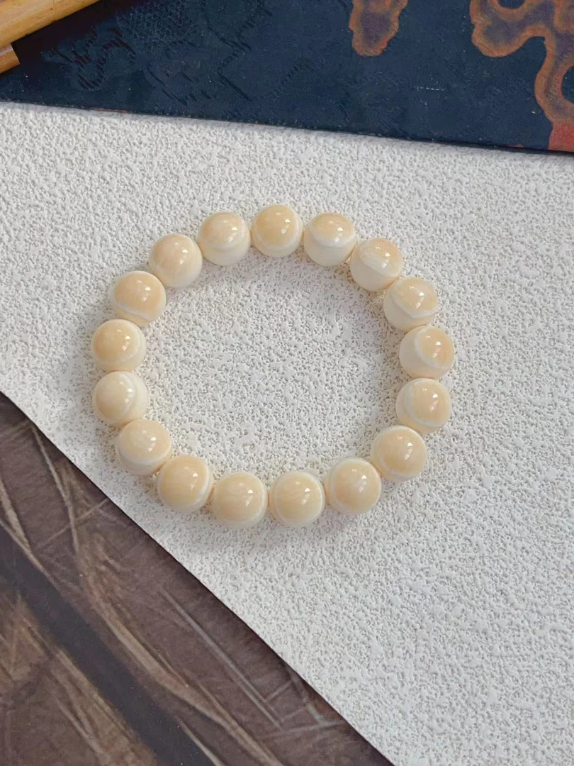 【灵兮珠宝】精品猛犸圆珠手串