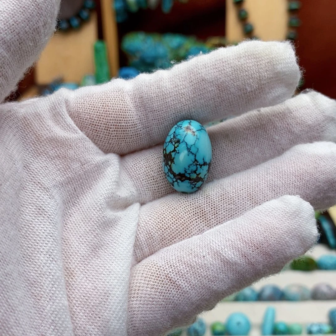 定制绿松石网花枣珠