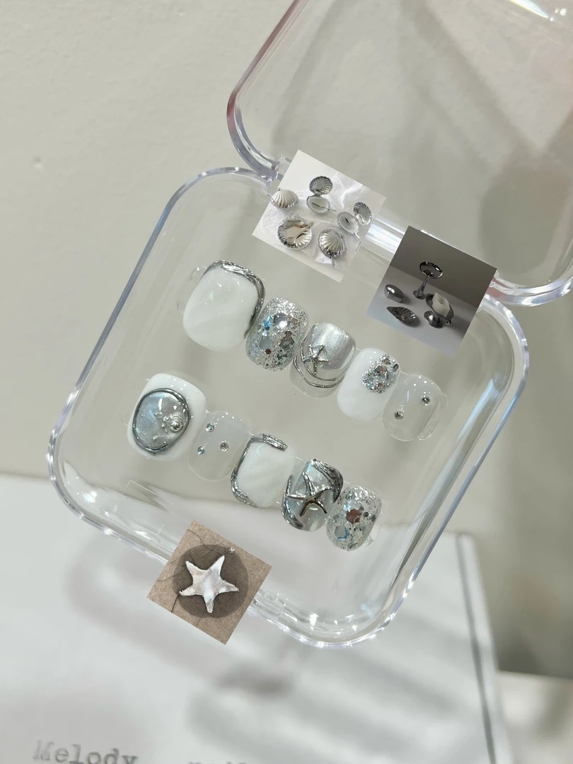 【银色贝壳】Melody纯手工穿戴甲