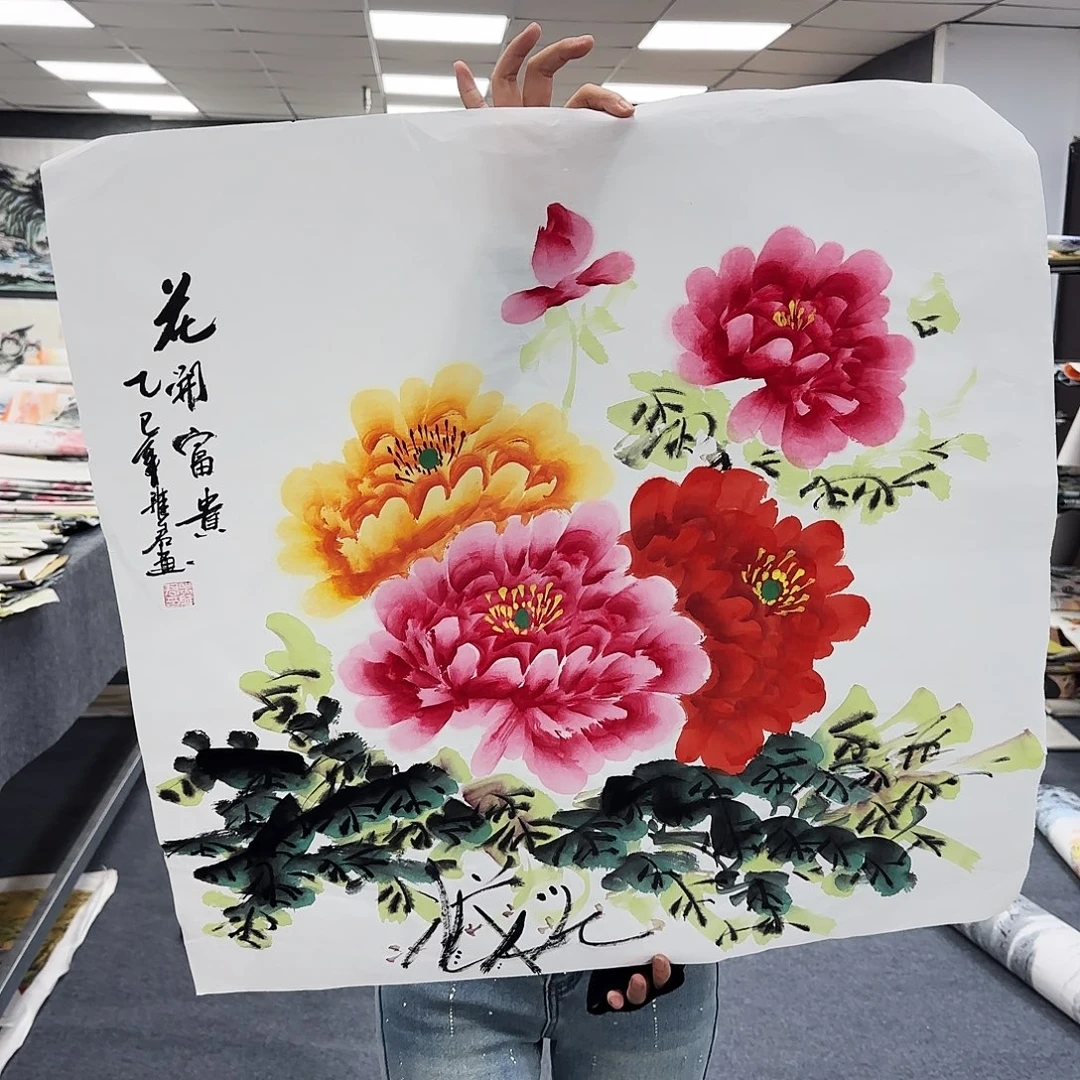 国画作品小姐姐放漏中