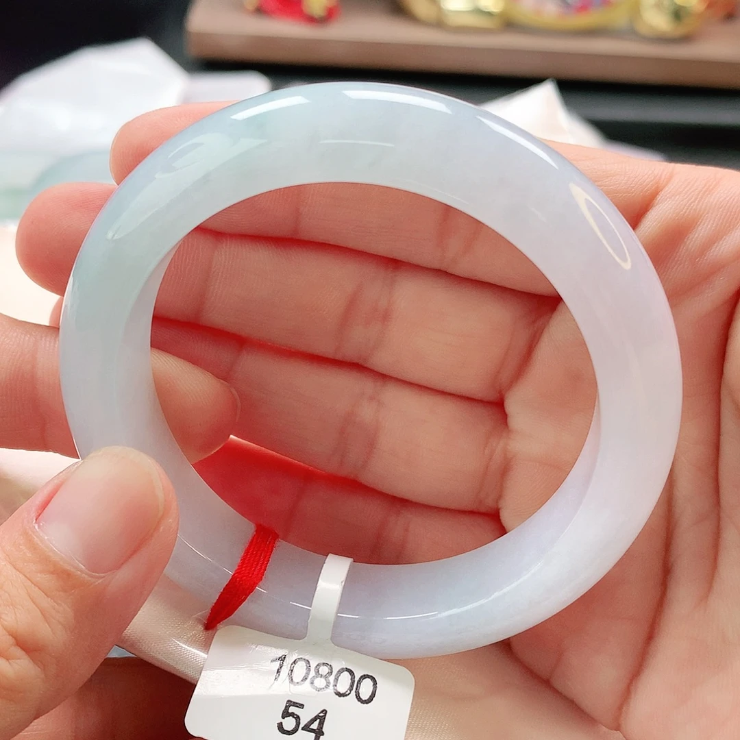 翡翠未镶嵌手镯54正