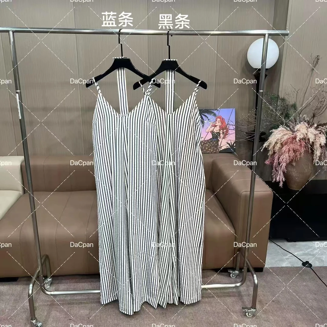 DACPAN-“漫步云端”舒适条纹阔腿连体裤 2025/盼·PP 8091