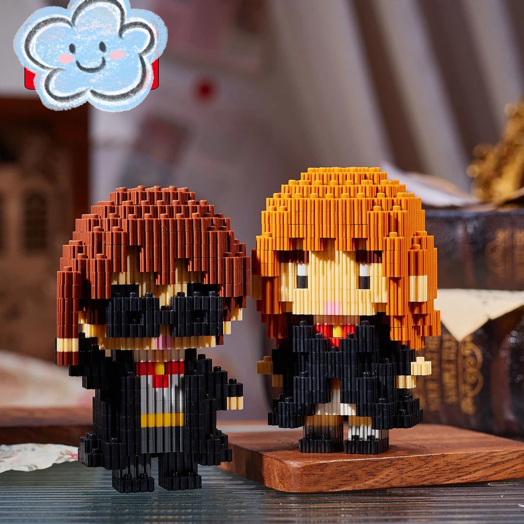 哈利波特同款国产微颗粒串联积木玩具摆件男女通用益智礼物拼装