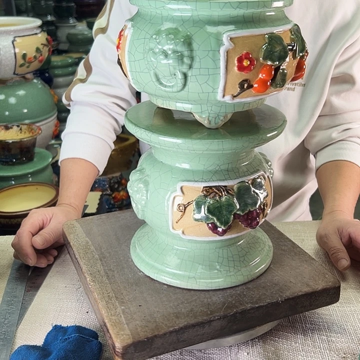 泳坤堂石湾花盆陶瓷