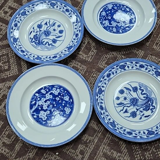 瓷片微瑕珐琅彩8寸4个深盘66666