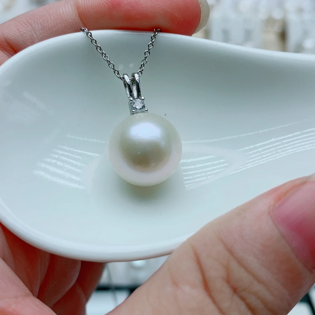 吊坠(赠链)银S925镶嵌淡水珍珠12.9mm