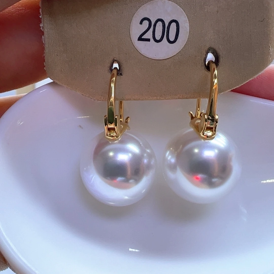 银S925镶嵌淡水珍珠耳饰