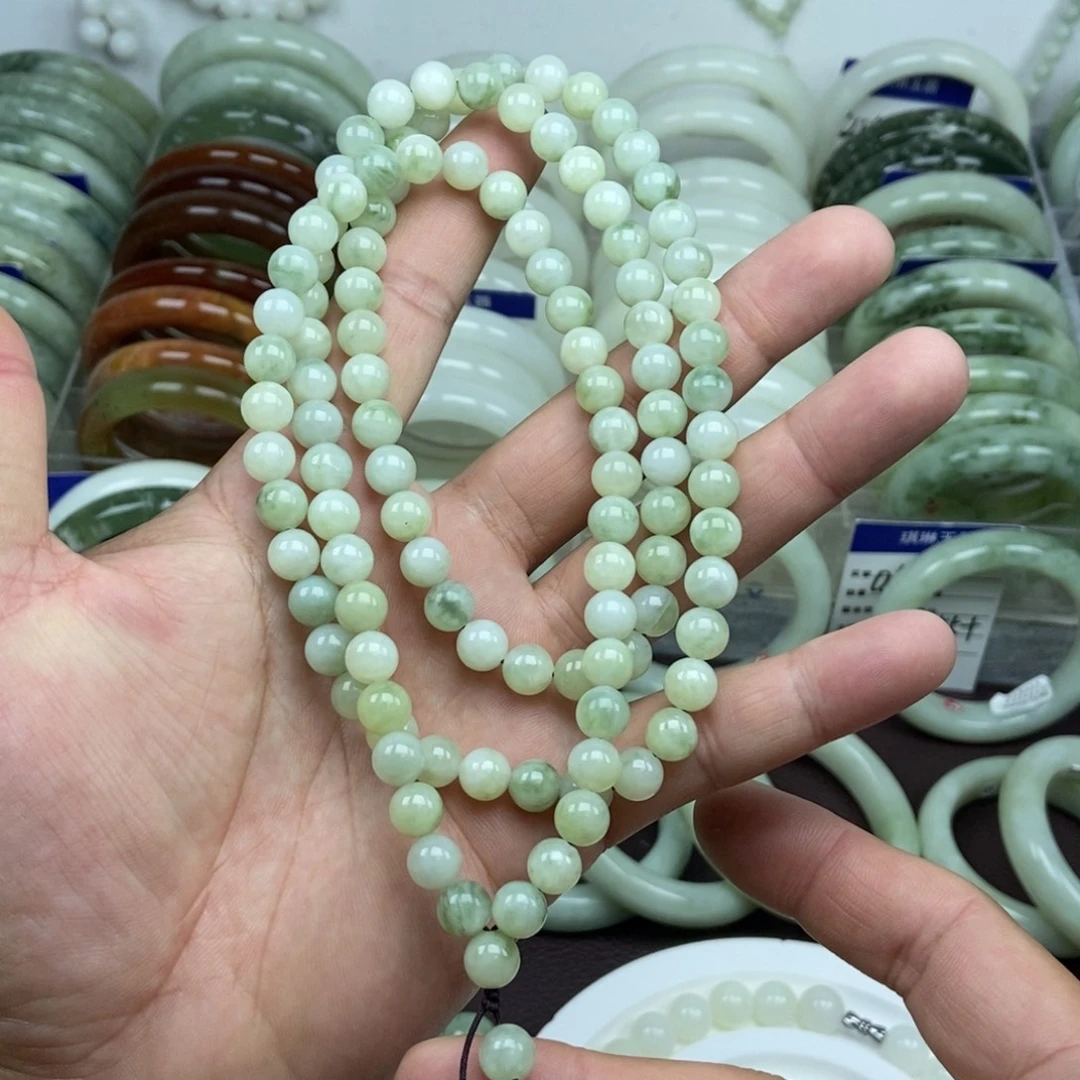 蛇纹石玉未镶嵌手链