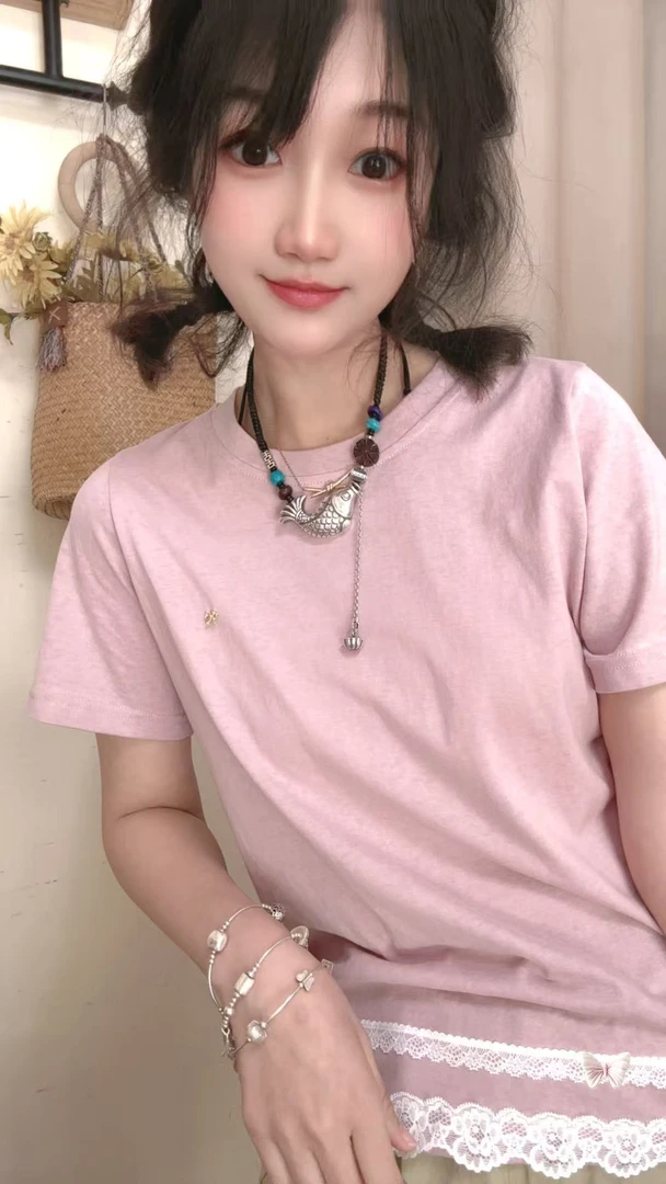 【小小蝴蝶结】森系甜美可爱时尚百搭短袖T恤介意瑕疵慎拍