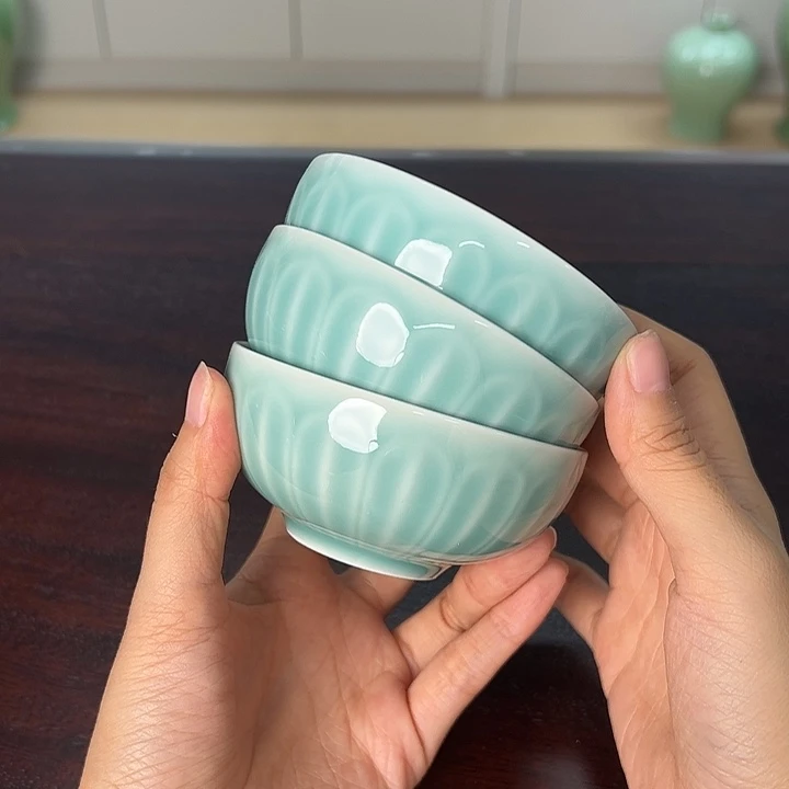 龙泉云间青瓷小米茶器