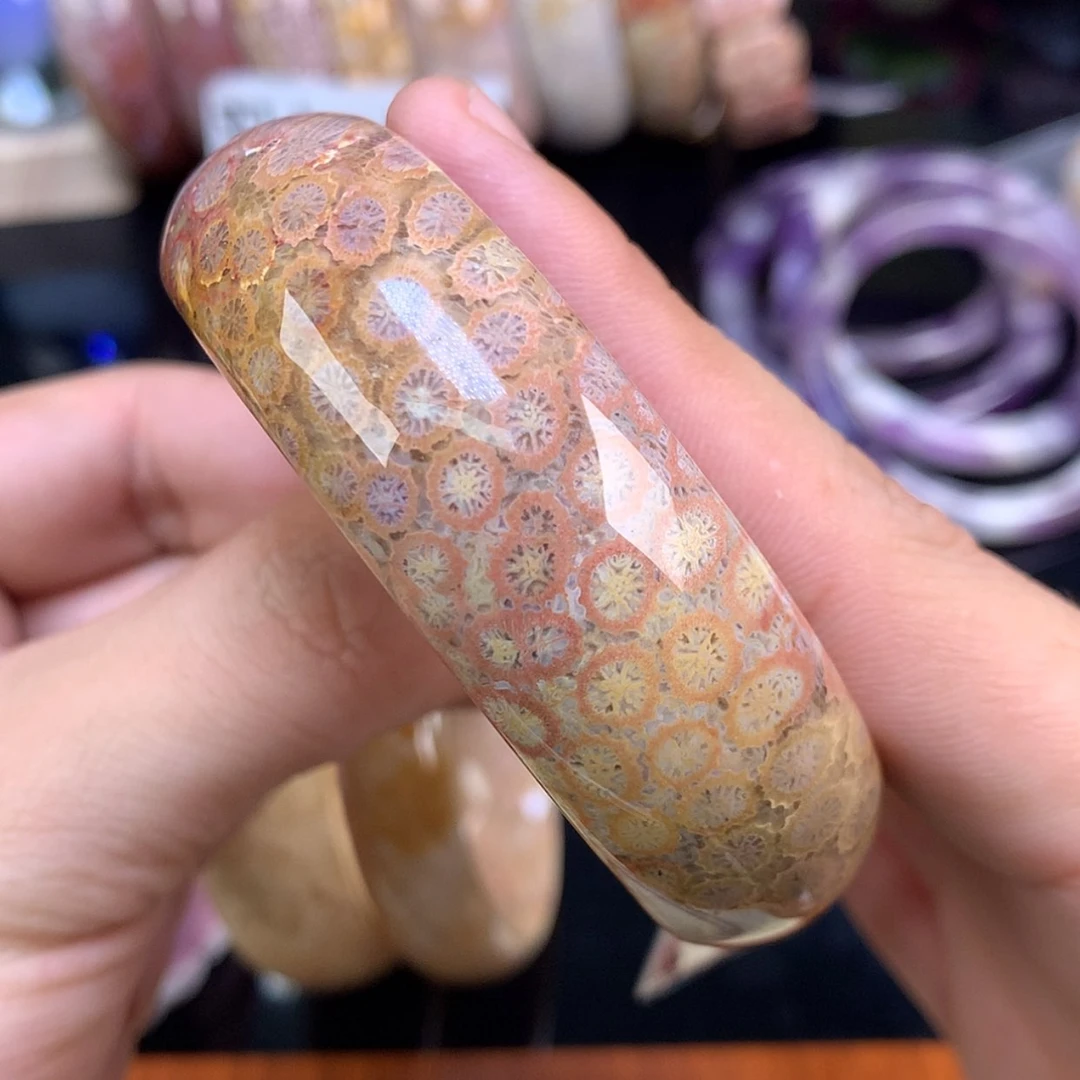 【闪购商品】颈饰未镶嵌硅化珊瑚（珊瑚玉）43号56.7圈彩柠檬