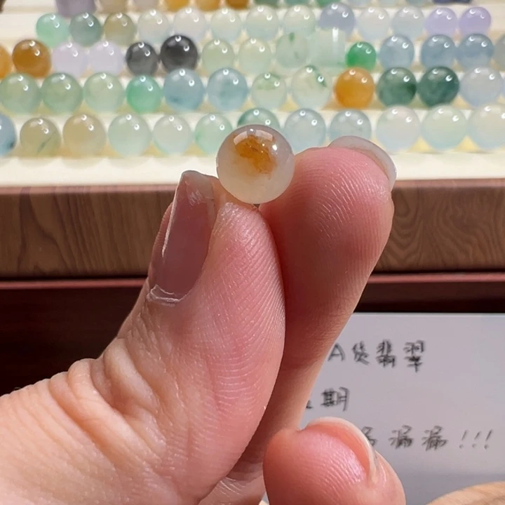 翡翠散珠天然缅甸翡翠A货7.4