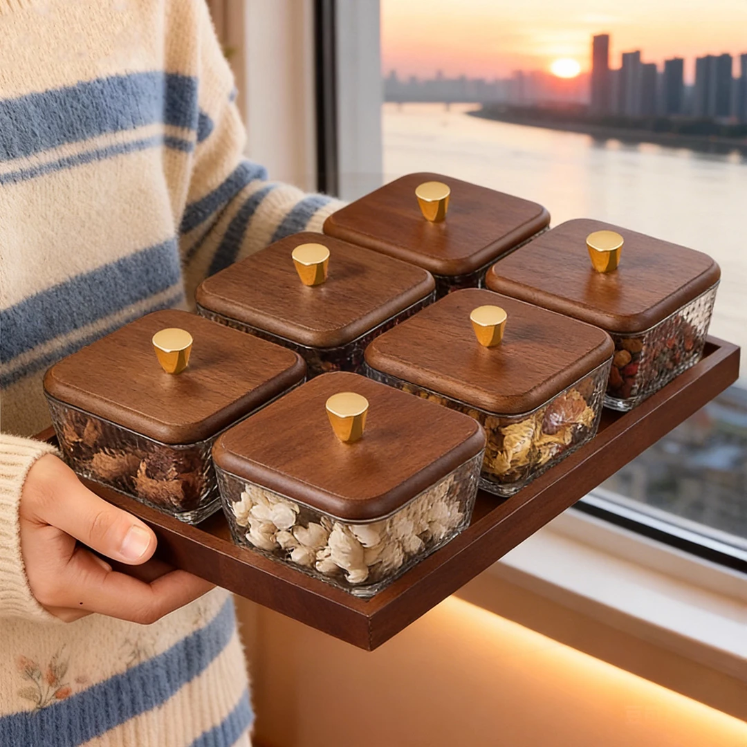 直播干果盘客厅茶几家用2025新款高端精致高颜值水果盘围炉煮茶2