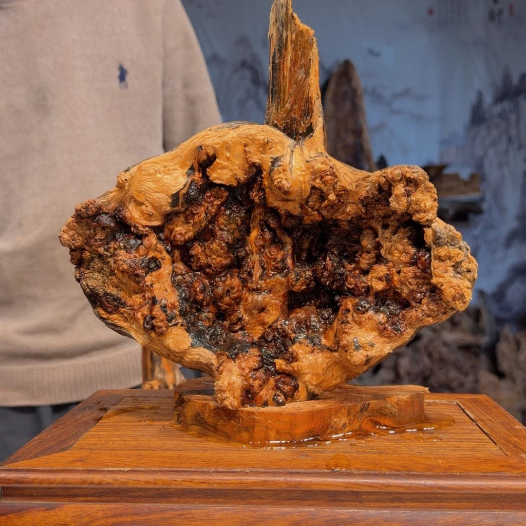 驭***者木三丰琥珀木 天然摆件3