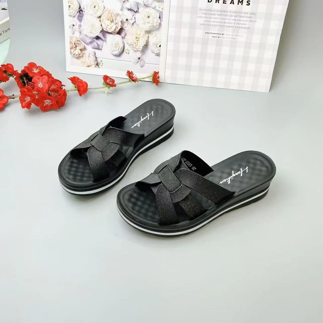 12723  夏季新款时尚舒适百搭平底凉拖鞋