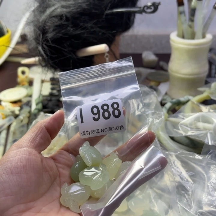 蛇纹石玉发饰合金予*初