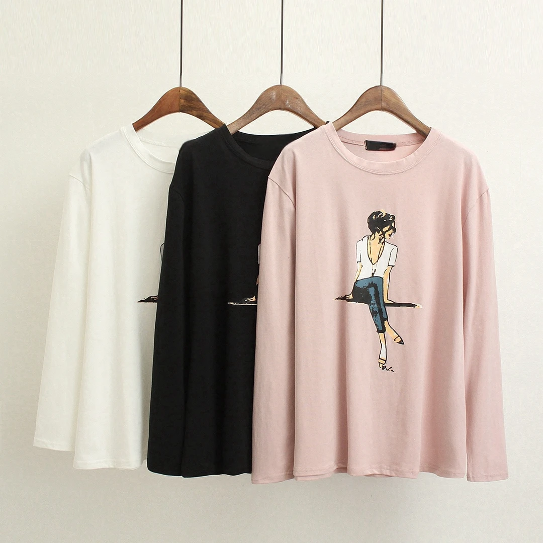 2024新款秋冬外贸宽松微胖显瘦休闲大码女装显瘦遮肚子高级感减龄