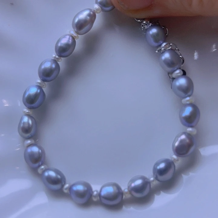 淡水珍珠手绳合金