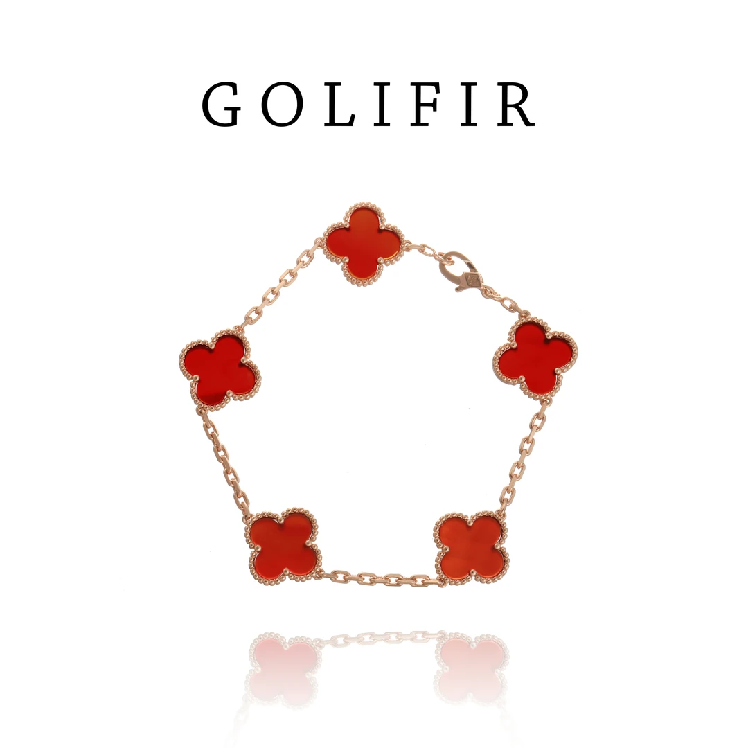 合金树脂手链 【GOLIFIR】 Lucky 系列 五花幸运四叶草典藏手链S11