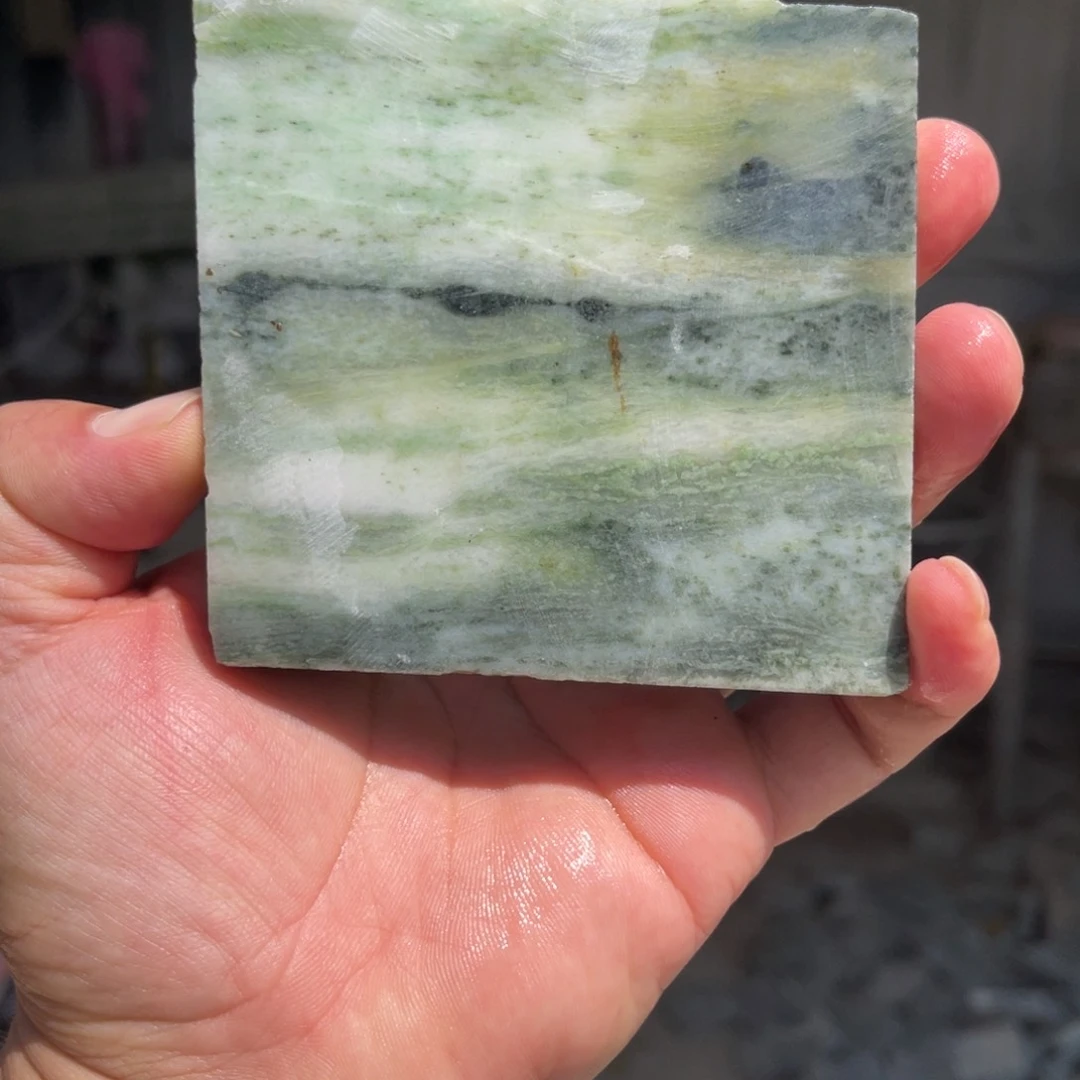 独山玉未镶嵌定制手镯