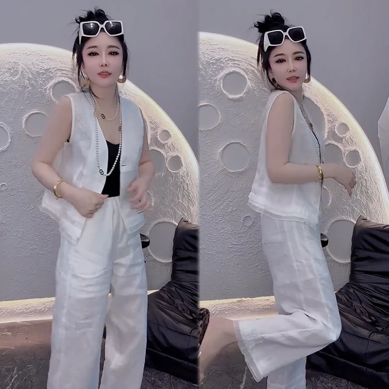 2025夏季新款时尚显瘦气质网红高档洋气女高级百搭宽松大码两件套