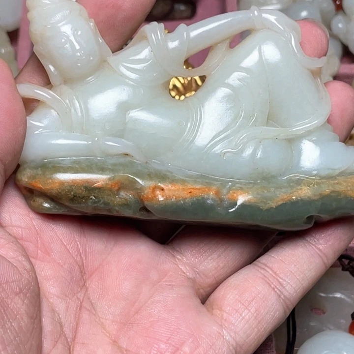 用***6和田玉未镶嵌挂件
