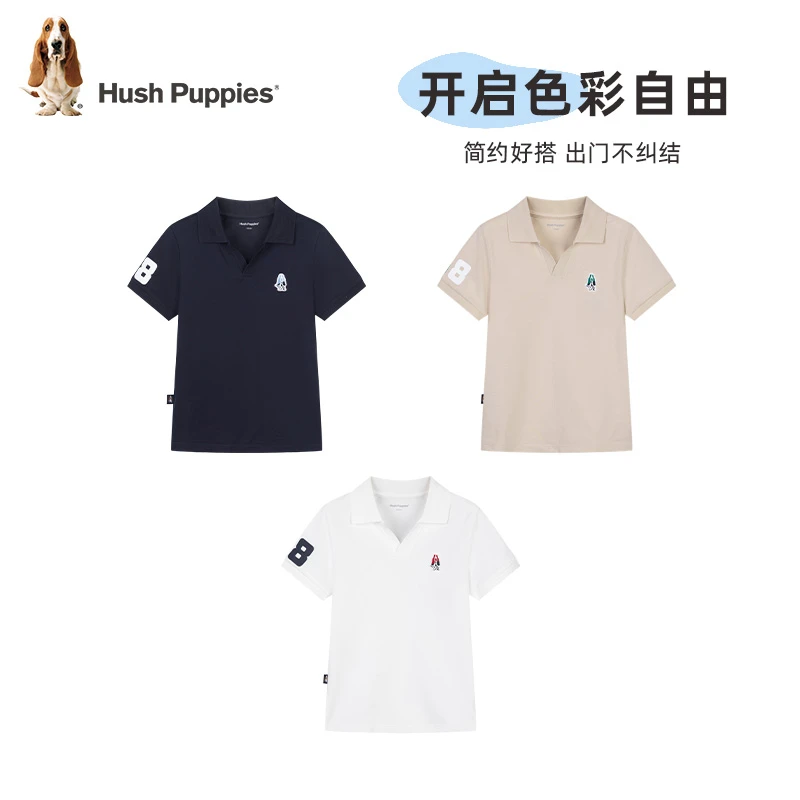【短袖polo】暇步士童装2025年春夏新款儿童透气舒适短袖polo衫