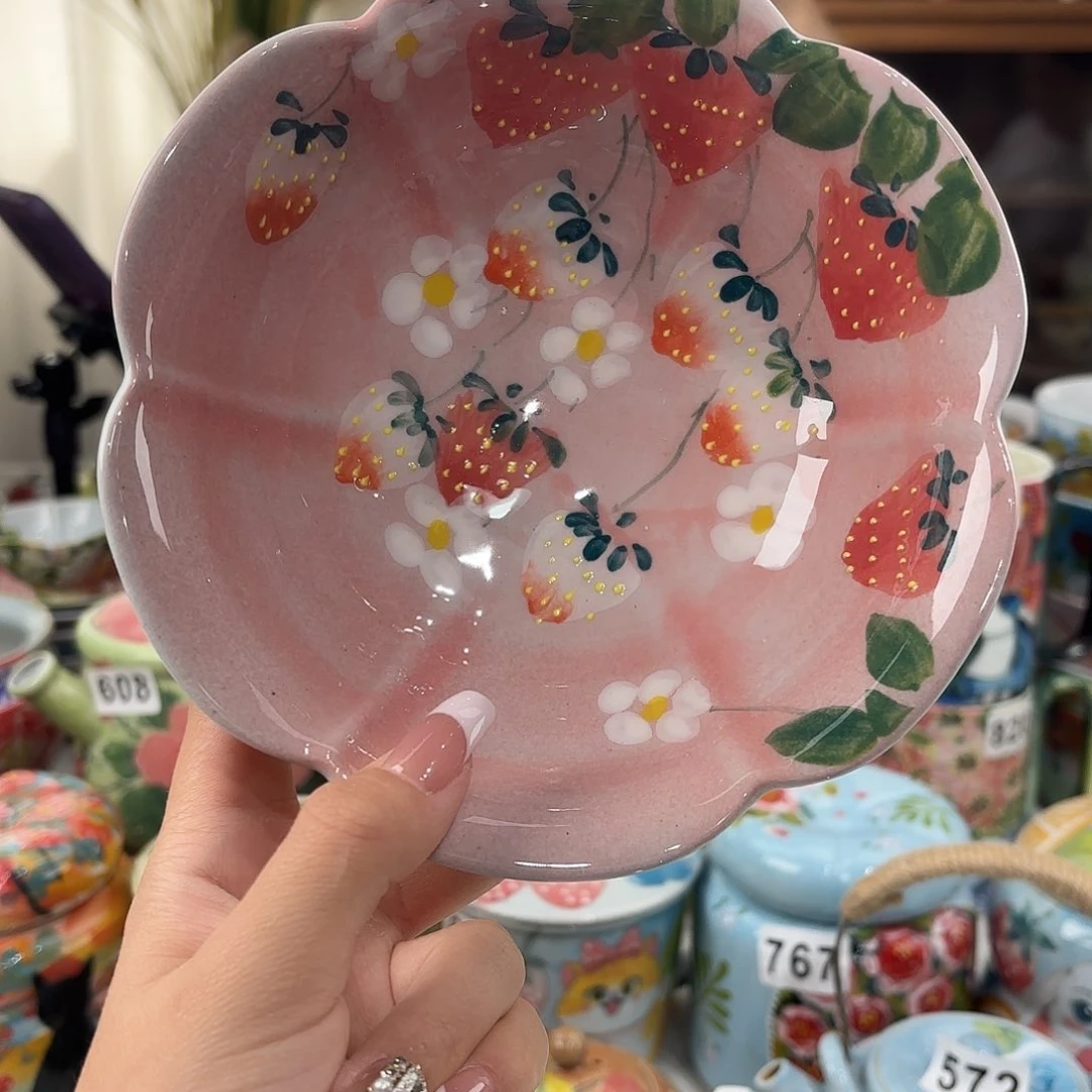 瓷片景德镇手绘高温釉下彩陶瓷茶具