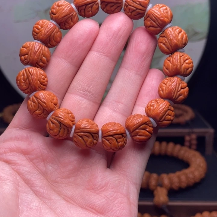 手串桃核15荔枝纹手串