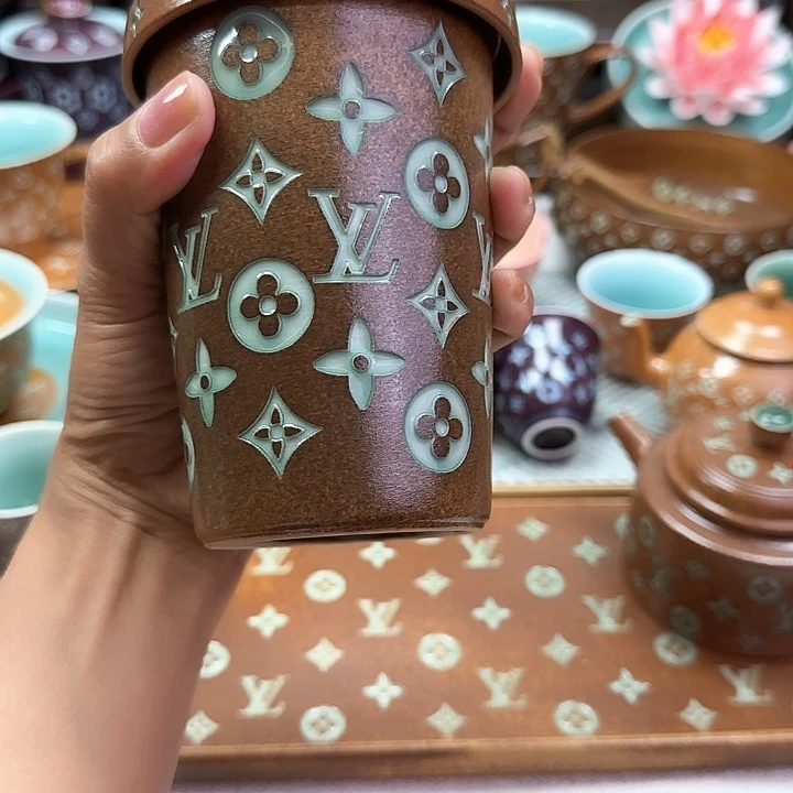 法***符龙泉手工制作工艺青瓷杯