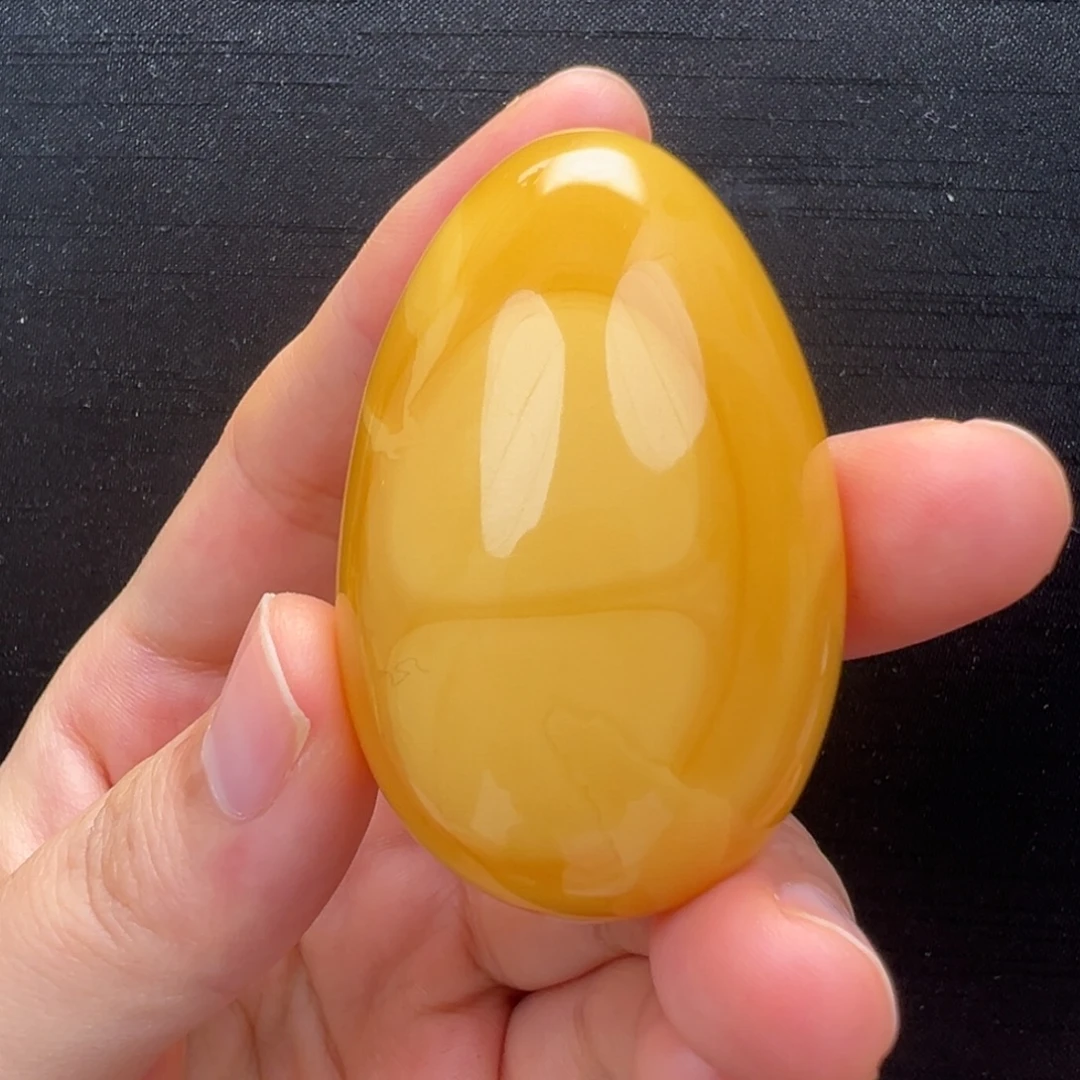 裸石琥珀未镶嵌焦皮浓蜡水滴吊坠