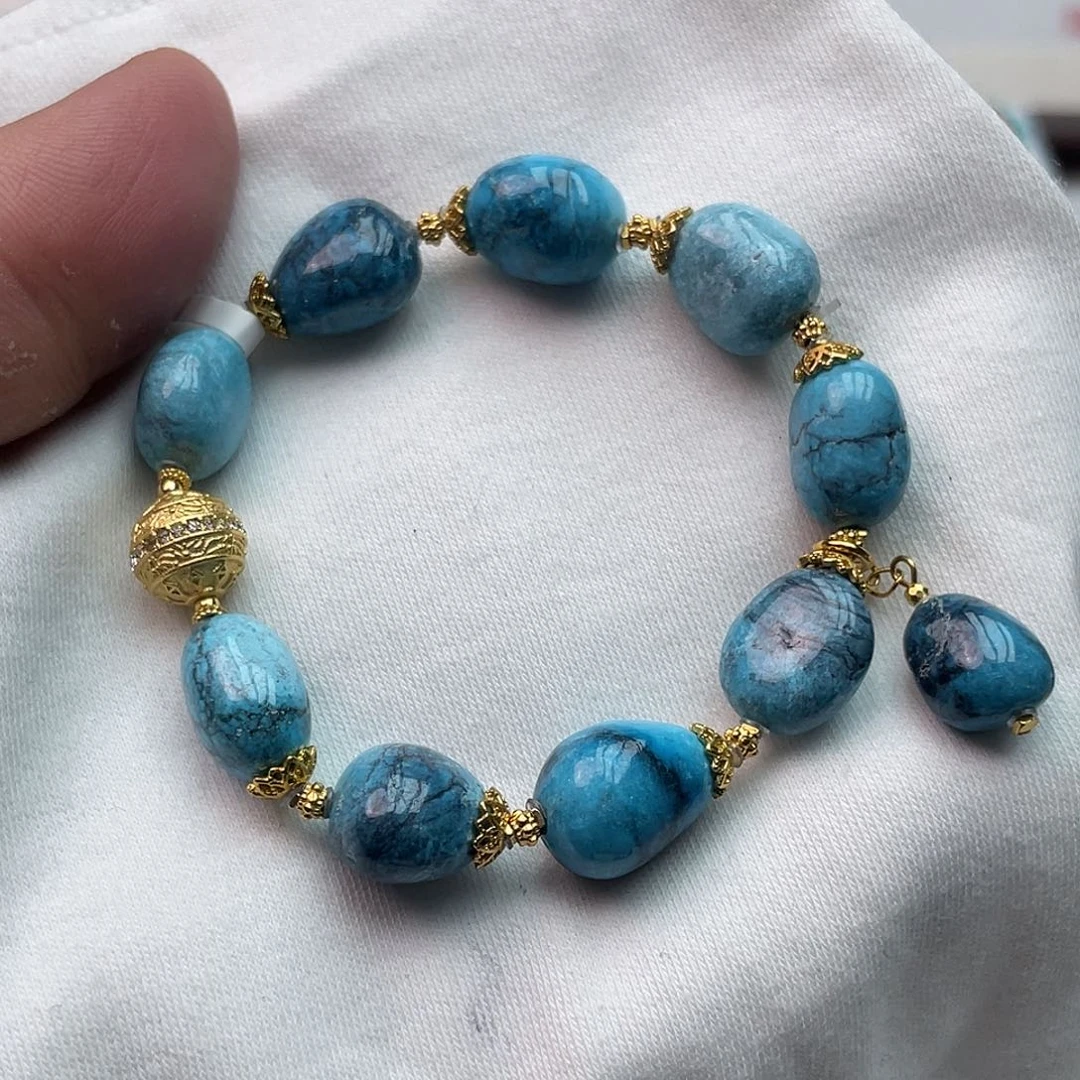 刘***儿绿松石银S925镶嵌手串