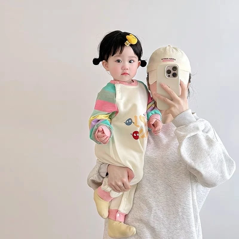 宝宝连体衣春装超萌爬服可爱春季婴儿外出服春秋哈衣洋气包屁衣