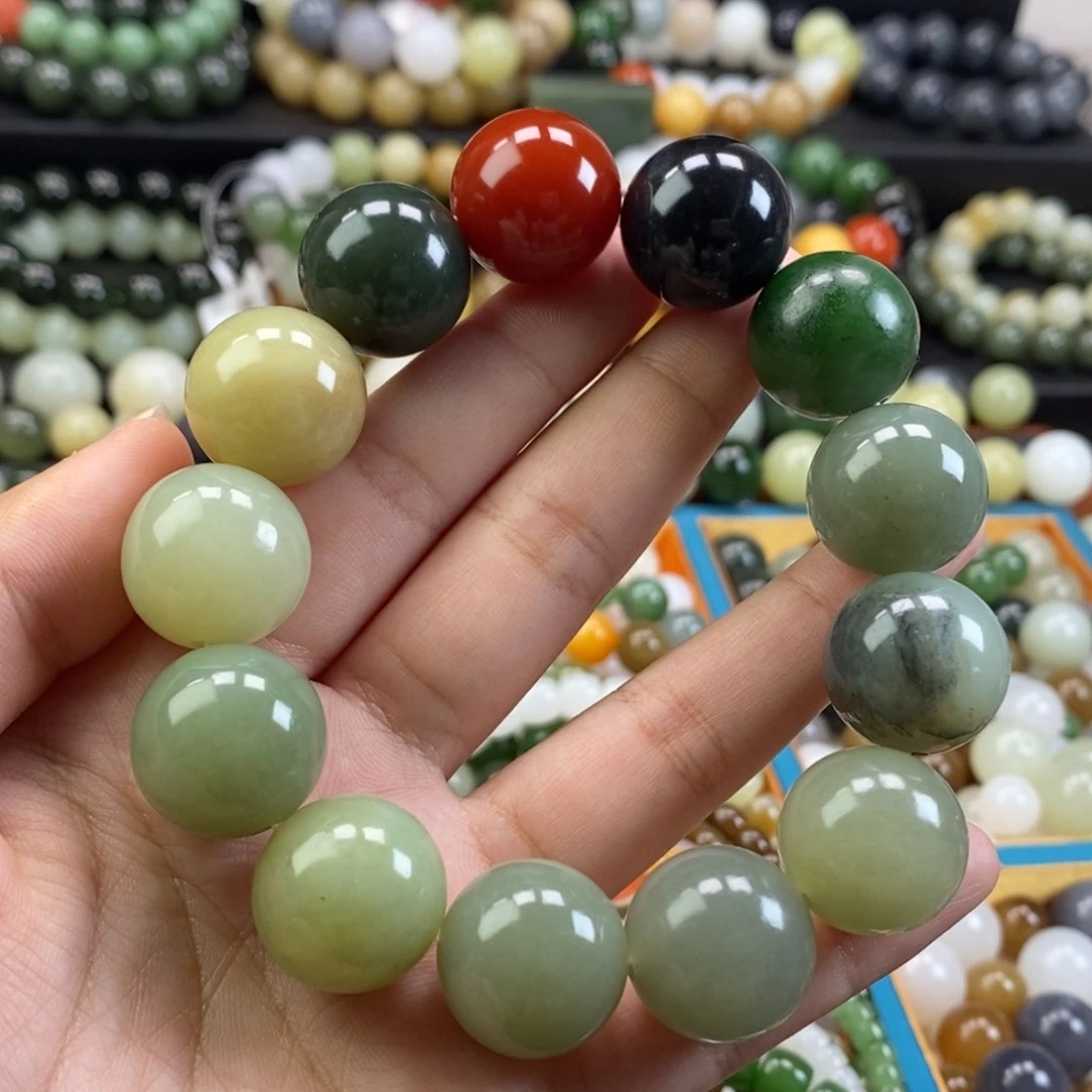 和田玉手串未镶嵌福利多宝手串z 18