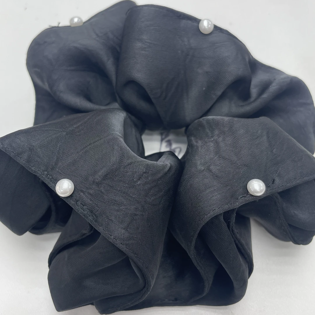 黑色珠珠发圈Q088 fs