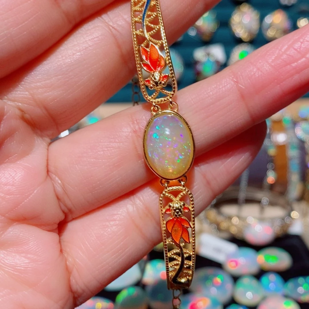 欧泊欧泊手链银S925镶嵌