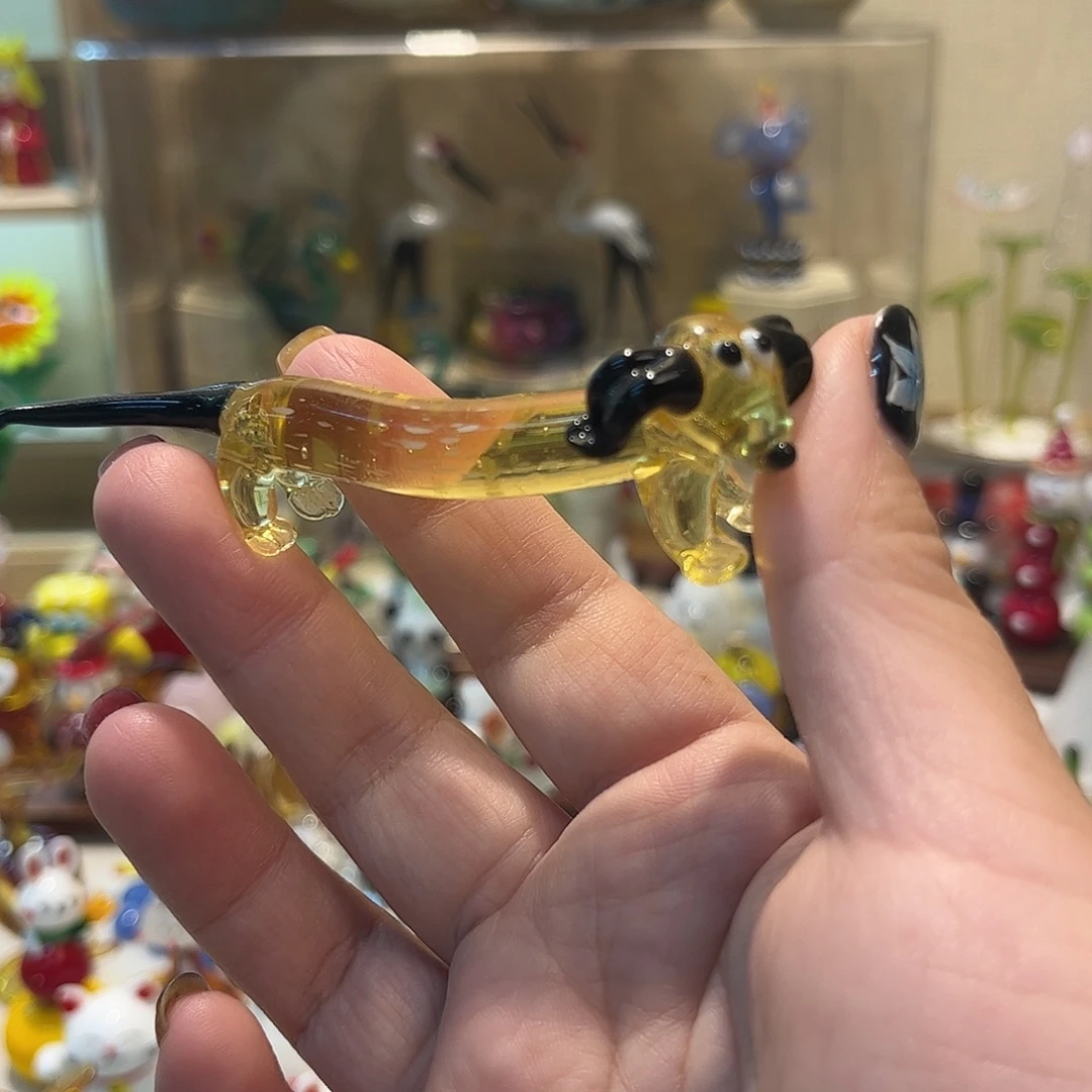 手工艺品琉璃腊肠狗