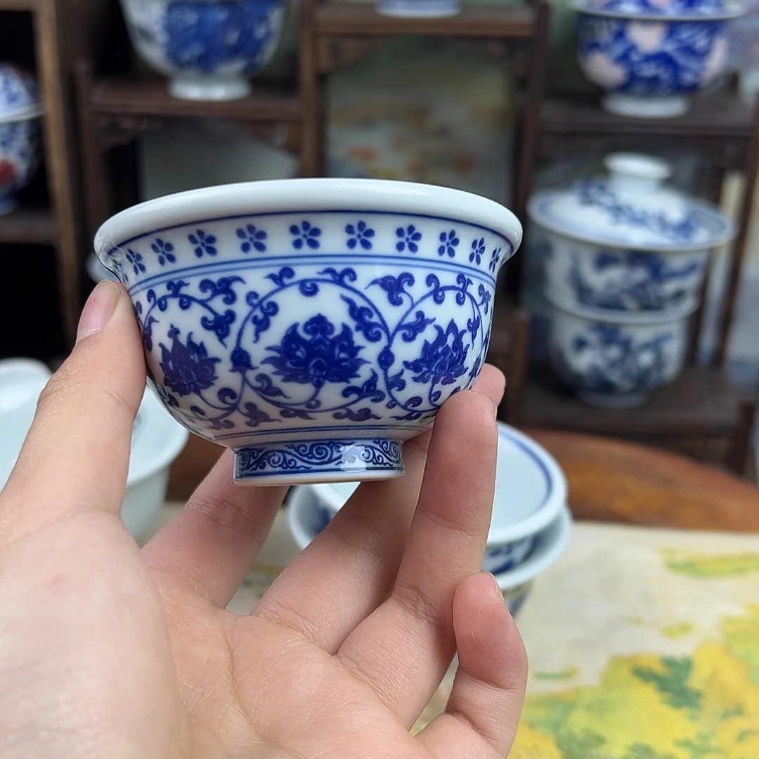 其他瓷缠枝莲小压手