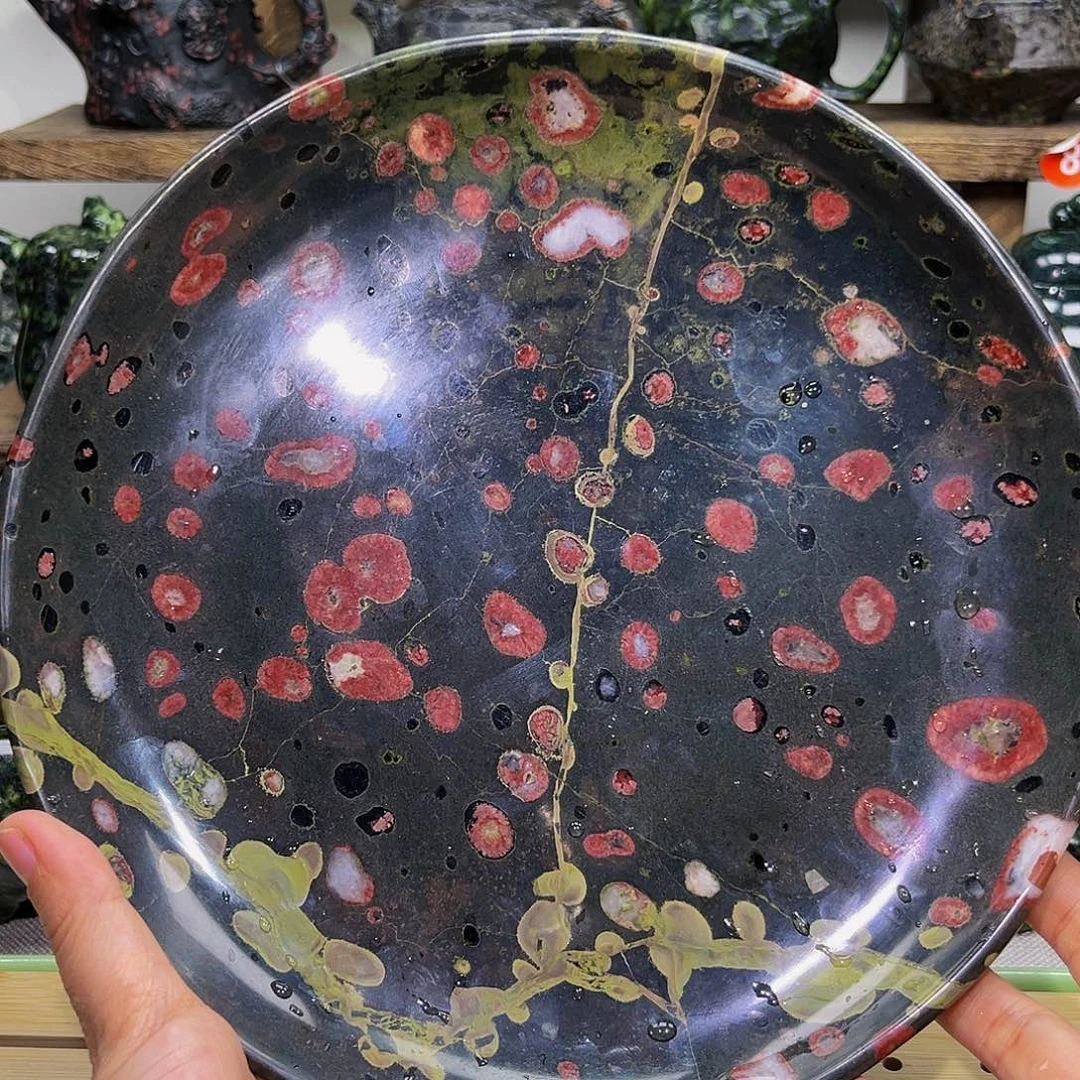 蓉*石材梅花玉安山玉精品