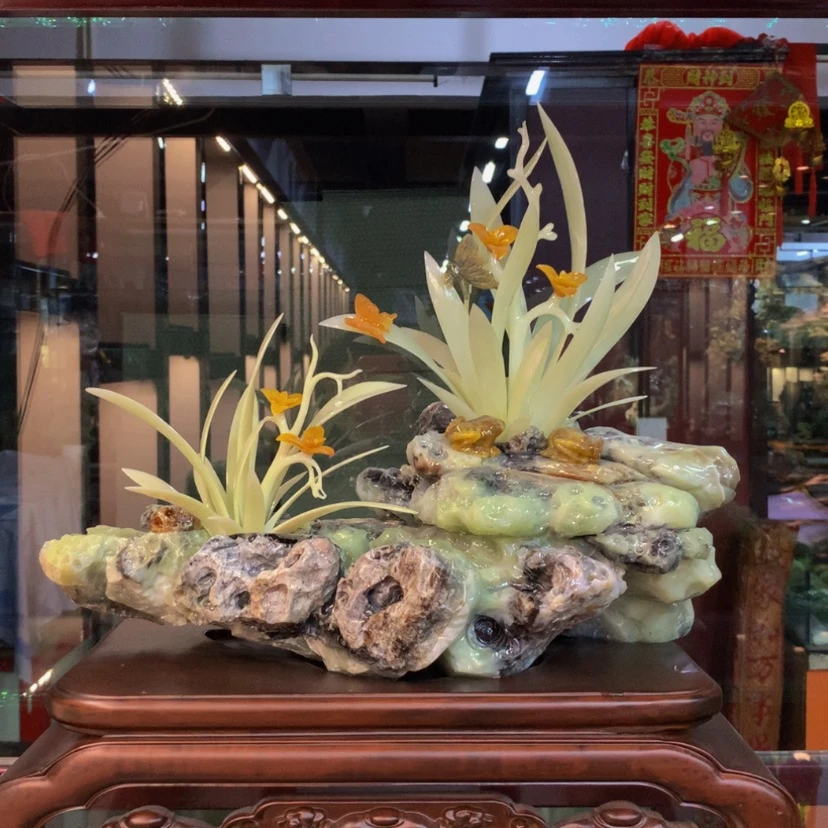 【闪购商品】未镶嵌蛇纹石玉摆件覆膜