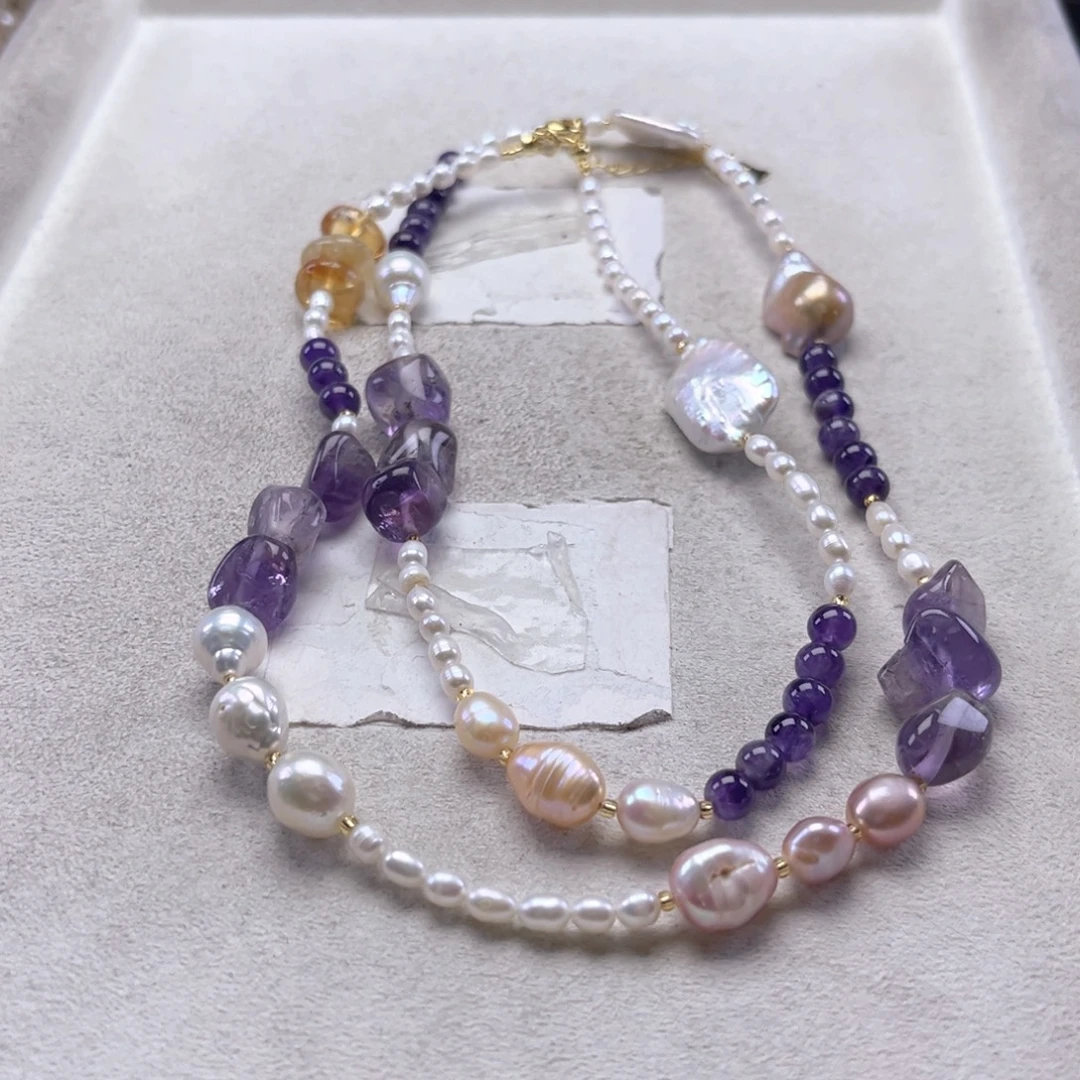 未镶嵌淡水珍珠毛衣链【纯恬】