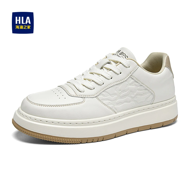 HLA/海澜之家春季新款男鞋运动休闲板鞋男软底潮流百搭时尚小白鞋