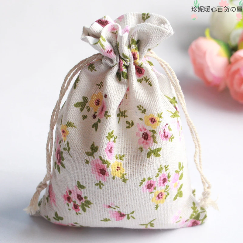 麻布袋首饰袋饰品袋香包袋手机袋抽绳束口袋束绳零钱小布袋子耐磨