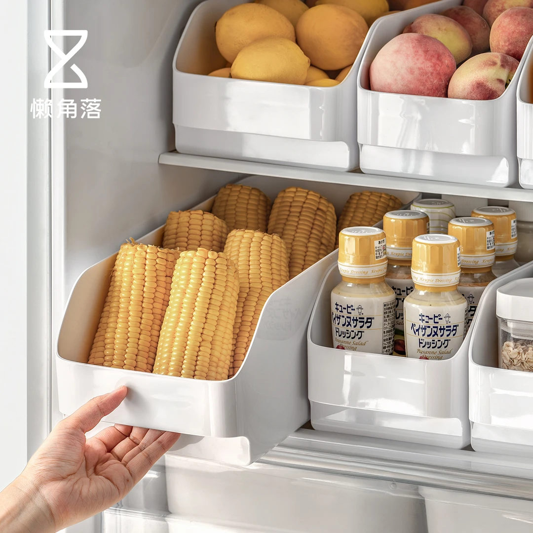 懒角落冰箱收纳盒家用厨房食品级蔬菜鸡蛋保鲜盒饮料整理储物盒子