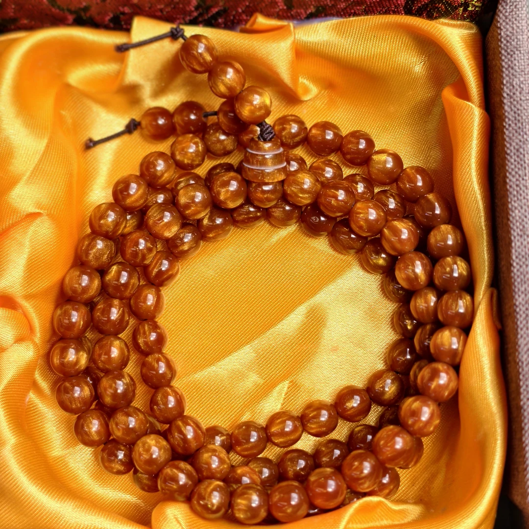 金丝楠手串108颗8mm尺寸