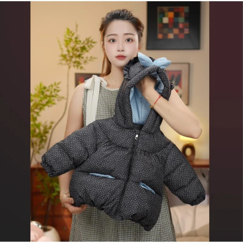 【YN童品】女童羽绒服冬季款少女风森系碎花女外套秋冬童装连帽
