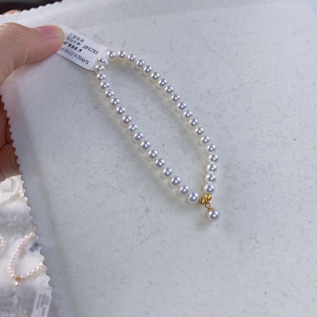 淡水珍珠手绳银S925镶嵌