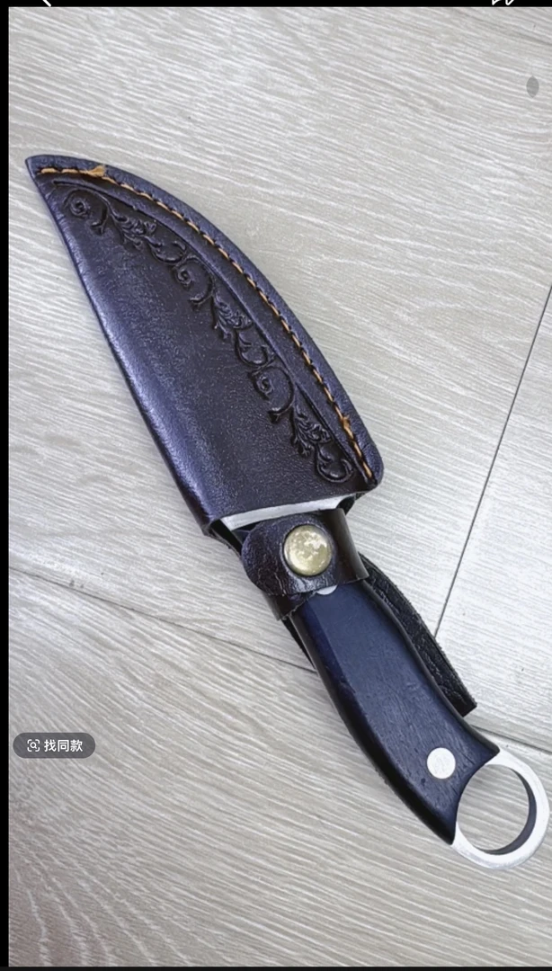 水果刀，实木指环手柄-35